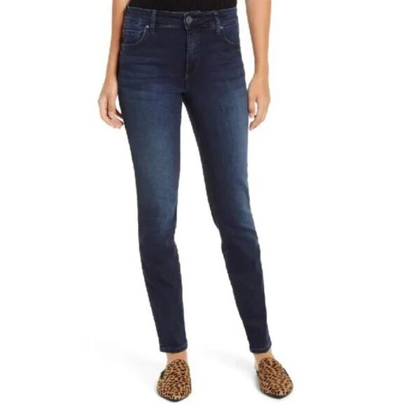 Kut from the Kloth Diana Fab Ab Skinny Hi-Rise Blue Denim Y2K Jeans Size 2 - Picture 1 of 13